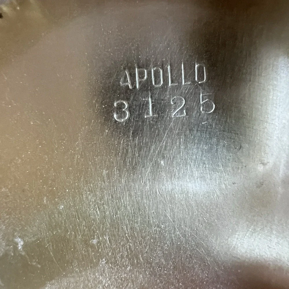 Apollo Studios Antique 24k Gold‎ Amber Glass Vanity Compact Powder Box